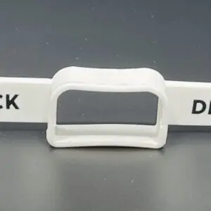 White plastic label reading "DICED CK.