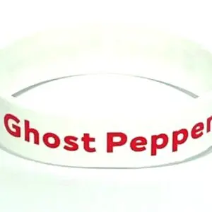 White wristband with "Ghost Pepper" text.