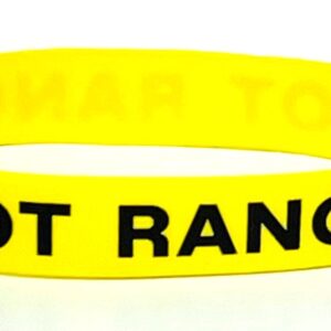 Yellow wristband with "HOT RANCH" text.