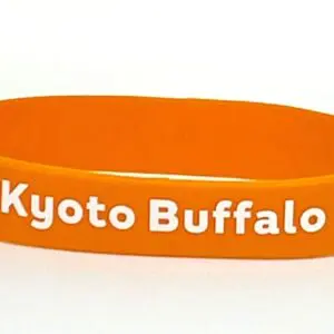 Orange wristband with "Kyoto Buffalo" text.