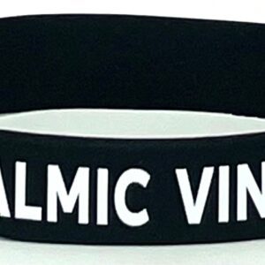 A black wristband with the words " dalmic vintner ".