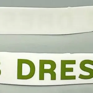 A close up of two different types of ribbons