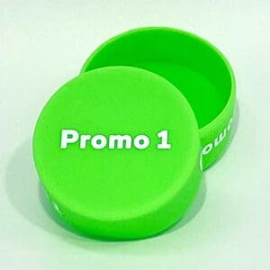 A green box with the words " promo 1 ".