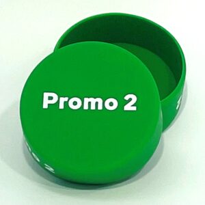 A green box with the word " promo 2 " on it.