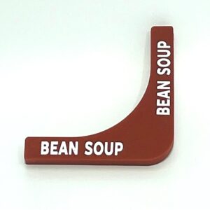 A red bean soup sign with beans written on it.