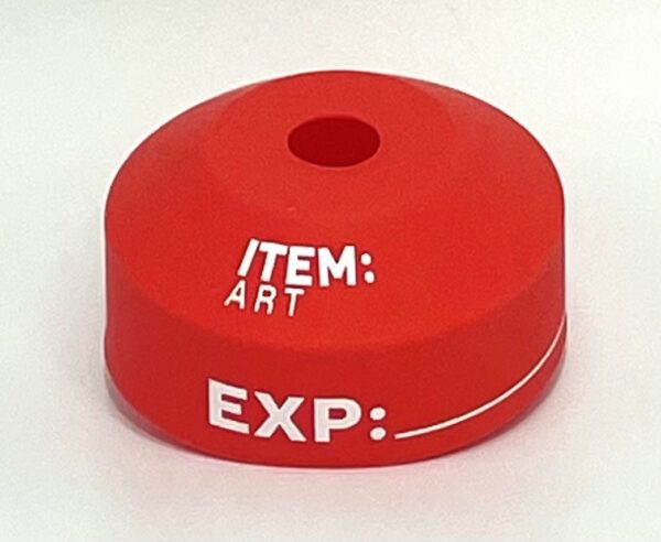 A red item with the word " exp " written on it.