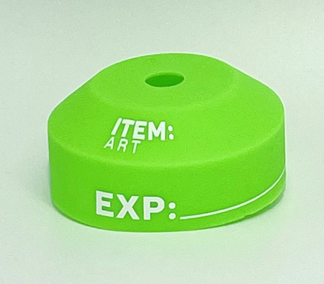 A green item is shown with the word " exp ".