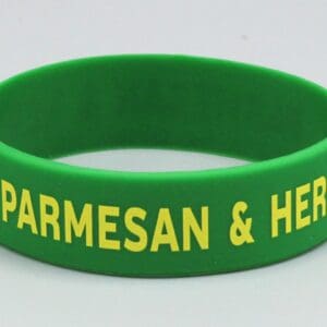 Green "Parmesan & Herb" bracelet.
