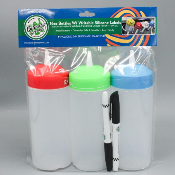 Squeeze Bottle Kit w/ Writable Tip Tops