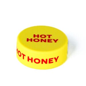 Yellow cap with "Hot Honey" text.