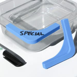 Blue container corner labeled "Special" with marker.