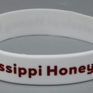 White wristband with "Mississippi Honey BBQ" text.