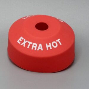 Red cap with "Extra Hot" text.