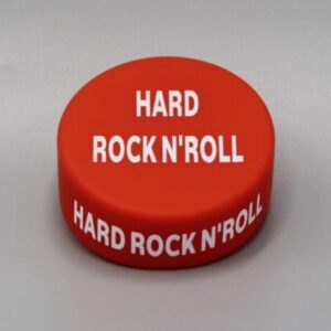 Red button with "Hard Rock N' Roll".