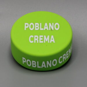 Green lid with "Poblano Crema" text.